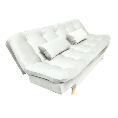 Sofá Cama Magic Marfil 180x30cm de Tres Puestos Reclinable Con Tapizado Acolchado y Antifluido - SOFAS Y POLTRONAS | Bylmo