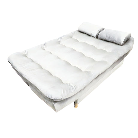 Sofá Cama Magic Marfil 180x30cm de Tres Puestos Reclinable Con Tapizado Acolchado y Antifluido - SOFAS Y POLTRONAS | Bylmo