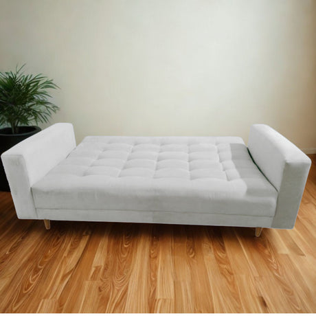 Sofá Cama Munich Plata 200x30cm de Tres Puestos Reclinable Con Tapizado Acolchado y Antifluido - SOFAS Y POLTRONAS | Bylmo