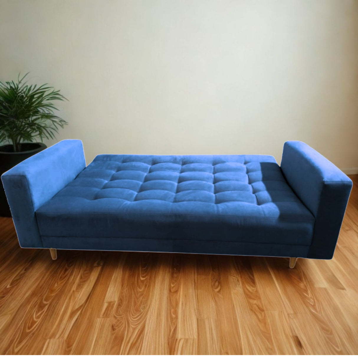 Sofá Cama Munich Petróleo 200x30cm de Tres Puestos Reclinable Con Tapizado Acolchado y Antifluido - SOFAS Y POLTRONAS | Bylmo