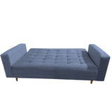 Sofá Cama Munich Gris 200x30cm de Tres Puestos Reclinable Con Tapizado Acolchado y Antifluido - SOFAS Y POLTRONAS | Bylmo