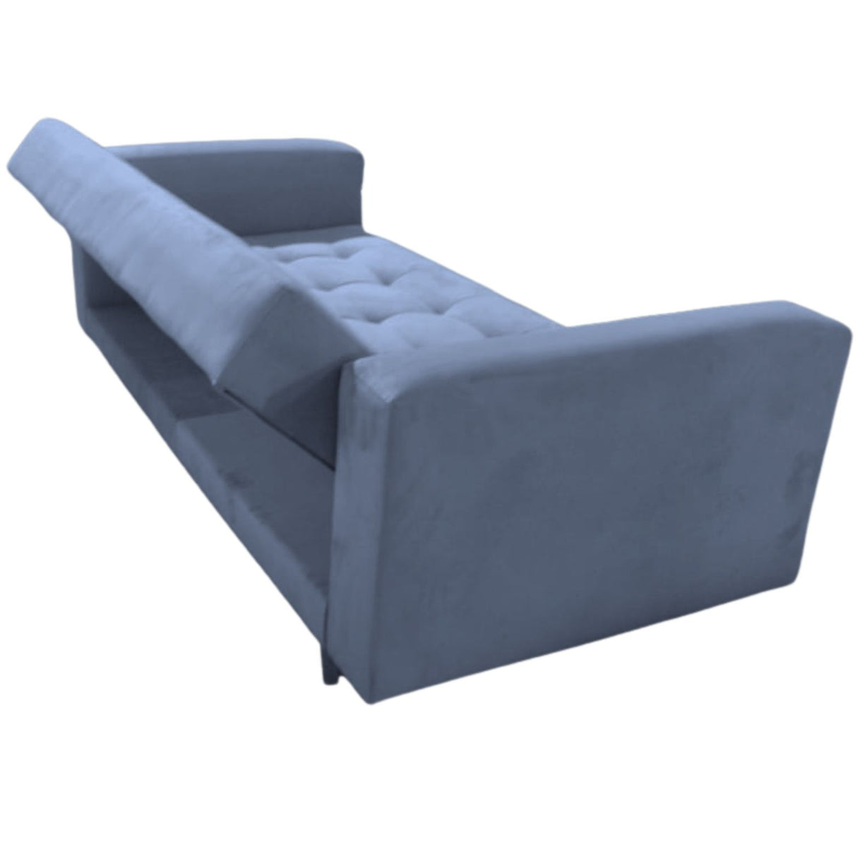 Sofá Cama Munich Gris 200x30cm de Tres Puestos Reclinable Con Tapizado Acolchado y Antifluido - SOFAS Y POLTRONAS | Bylmo