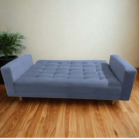 Sofá Cama Munich Gris 200x30cm de Tres Puestos Reclinable Con Tapizado Acolchado y Antifluido - SOFAS Y POLTRONAS | Bylmo