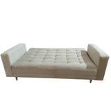 Sofá Cama Munich Beige 200x30cm de Tres Puestos Reclinable Con Tapizado Acolchado y Antifluido - SOFAS Y POLTRONAS | Bylmo