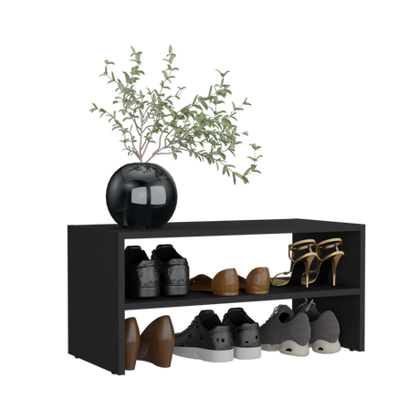 Zapatero Silpa Wengue 72x34.9cm Horizontal de Dos Niveles para Seis Zapatos - ZAPATEROS | Bylmo