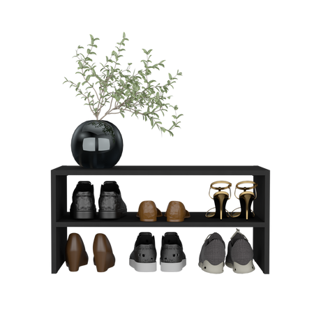 Zapatero Silpa Wengue 72x34.9cm Horizontal de Dos Niveles para Seis Zapatos - ZAPATEROS | Bylmo