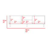 Rack de TV Tunez Nogal 160x47.5cm Para TV Hasta 70" Pulgadas con Cuatro Compartimientos y Ranuras para Cable - MUEBLES DE TV | Bylmo