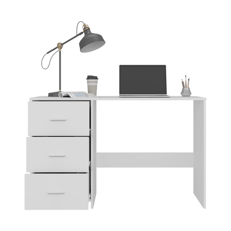 Escritorio Eco Blanco 120.8x76.2cm con Tres Cajones y con Archivador - ESCRITORIOS | Bylmo