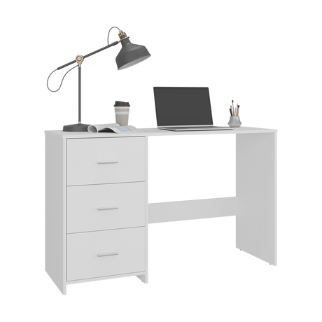 Escritorio Eco Blanco 120.8x76.2cm con Tres Cajones y con Archivador - ESCRITORIOS | Bylmo