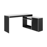 Escritorio Gamer Axis Wengue Y Blanco 150x77.1cm con Organizador de Libros - ESCRITORIOS | Bylmo