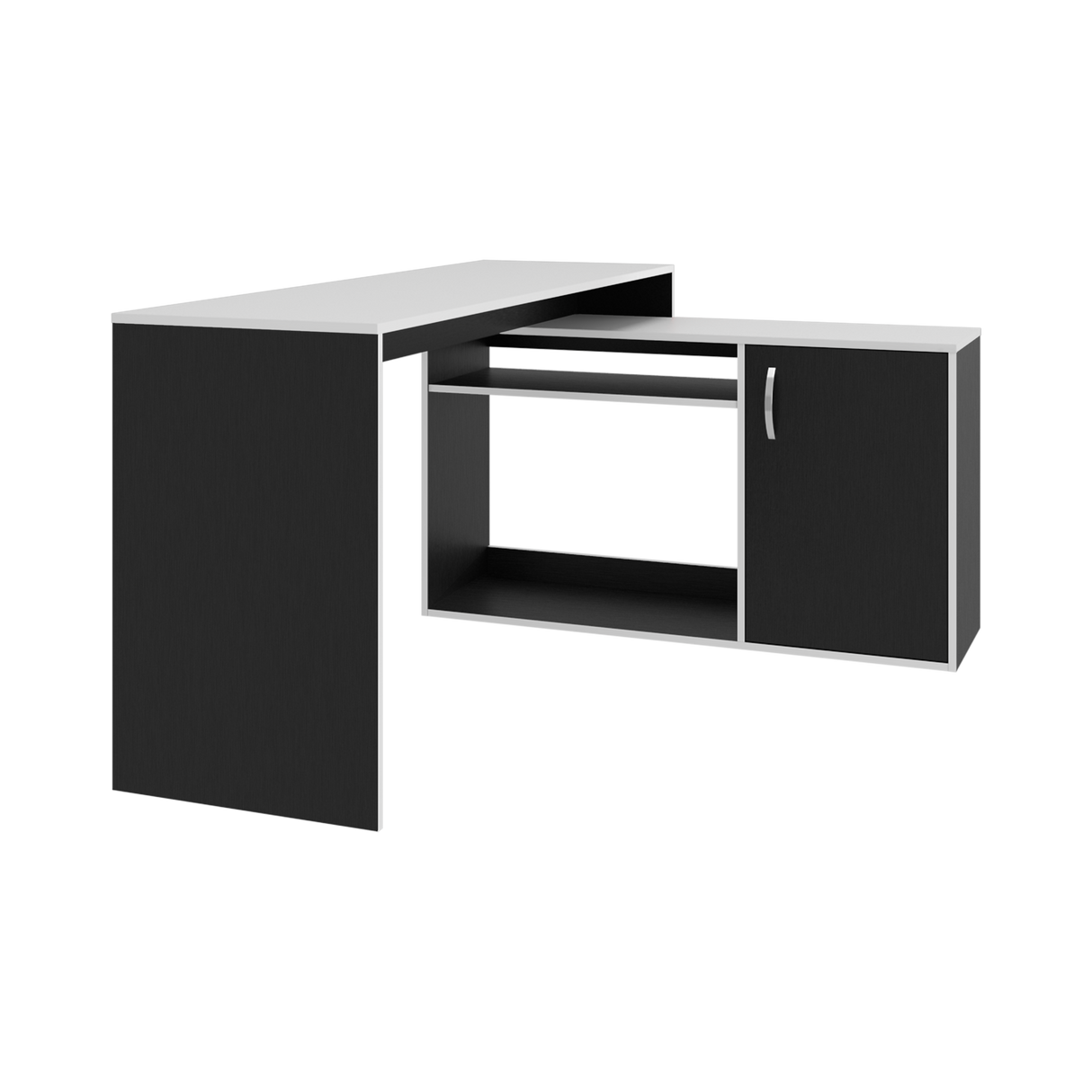 Escritorio Gamer Axis Wengue Y Blanco 150x77.1cm con Organizador de Libros - ESCRITORIOS | Bylmo