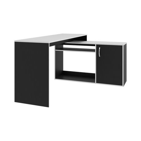 Escritorio Gamer Axis Wengue Y Blanco 150x77.1cm con Organizador de Libros - ESCRITORIOS | Bylmo