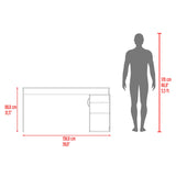 Escritorio Gamer Axis Wengue Y Blanco 150x77.1cm con Organizador de Libros - ESCRITORIOS | Bylmo