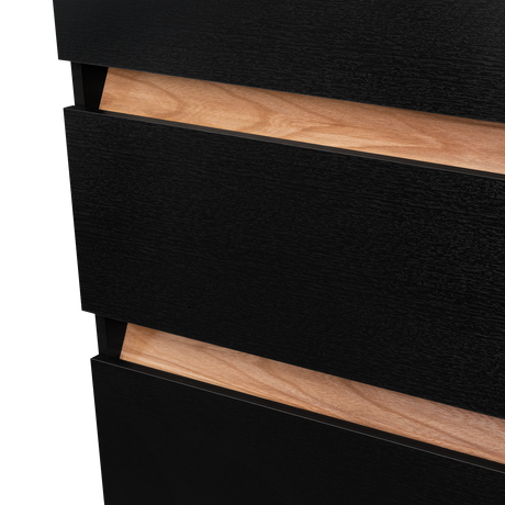 Closet Berino Wengue Y Fresno Europeo 200x200cm con Dos Cajones y con Seis Puertas - CLOSETS | Bylmo