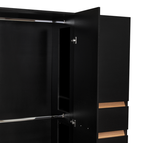 Closet Berino Wengue Y Fresno Europeo 200x200cm con Dos Cajones y con Seis Puertas - CLOSETS | Bylmo