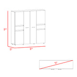 Closet Berino Wengue Y Fresno Europeo 200x200cm con Dos Cajones y con Seis Puertas - CLOSETS | Bylmo