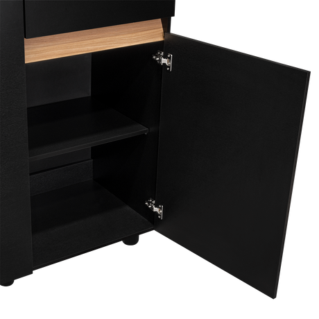 Closet Berino Wengue Y Fresno Europeo 200x200cm con Dos Cajones y con Seis Puertas - CLOSETS | Bylmo