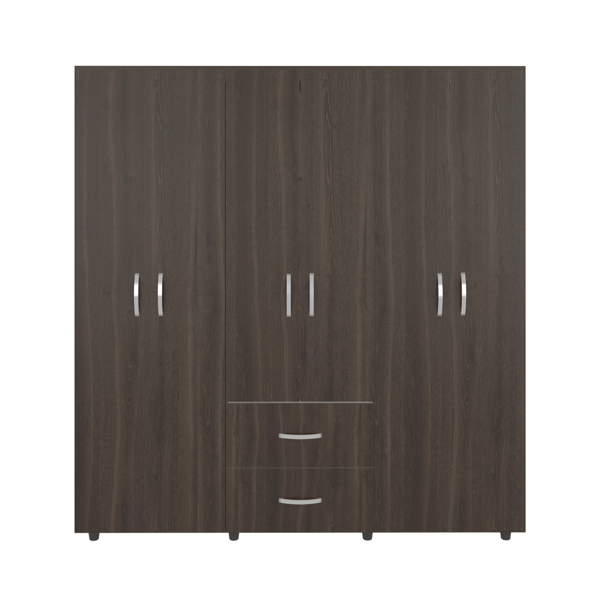 Closet Bariloche Milan Y Blanco 170.3x180cm con Dos Cajones y con Seis Puertas - CLOSETS | Bylmo