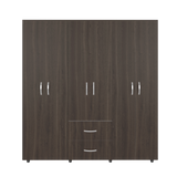 Closet Bariloche Milan Y Blanco 170.3x180cm con Dos Cajones y con Seis Puertas - CLOSETS | Bylmo