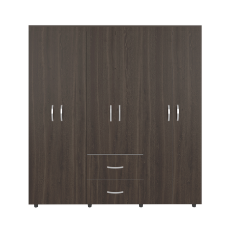 Closet Bariloche Milan Y Blanco 170.3x180cm con Dos Cajones y con Seis Puertas - CLOSETS | Bylmo