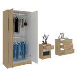 Combo Closet Francis Fresno Europeo Y Blanco 79.4x170.2cm con Cuatro Cajones y con Dos Puertas - CLOSETS | Bylmo