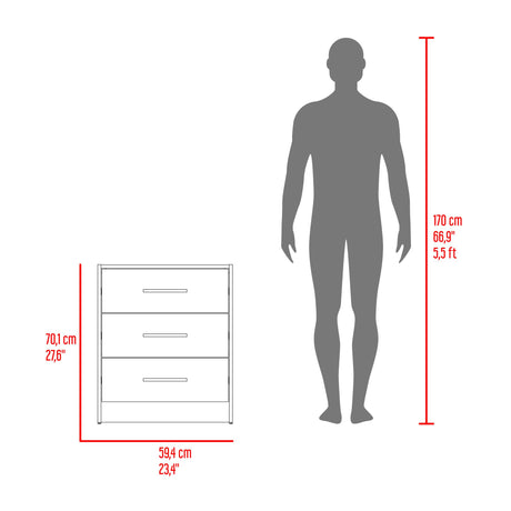 Combo Closet Francis Fresno Europeo Y Blanco 79.4x170.2cm con Cuatro Cajones y con Dos Puertas - CLOSETS | Bylmo