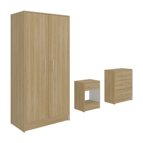 Combo Closet Francis Fresno Europeo Y Blanco 79.4x170.2cm con Cuatro Cajones y con Dos Puertas - CLOSETS | Bylmo