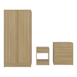 Combo Closet Francis Fresno Europeo Y Blanco 79.4x170.2cm con Cuatro Cajones y con Dos Puertas - CLOSETS | Bylmo
