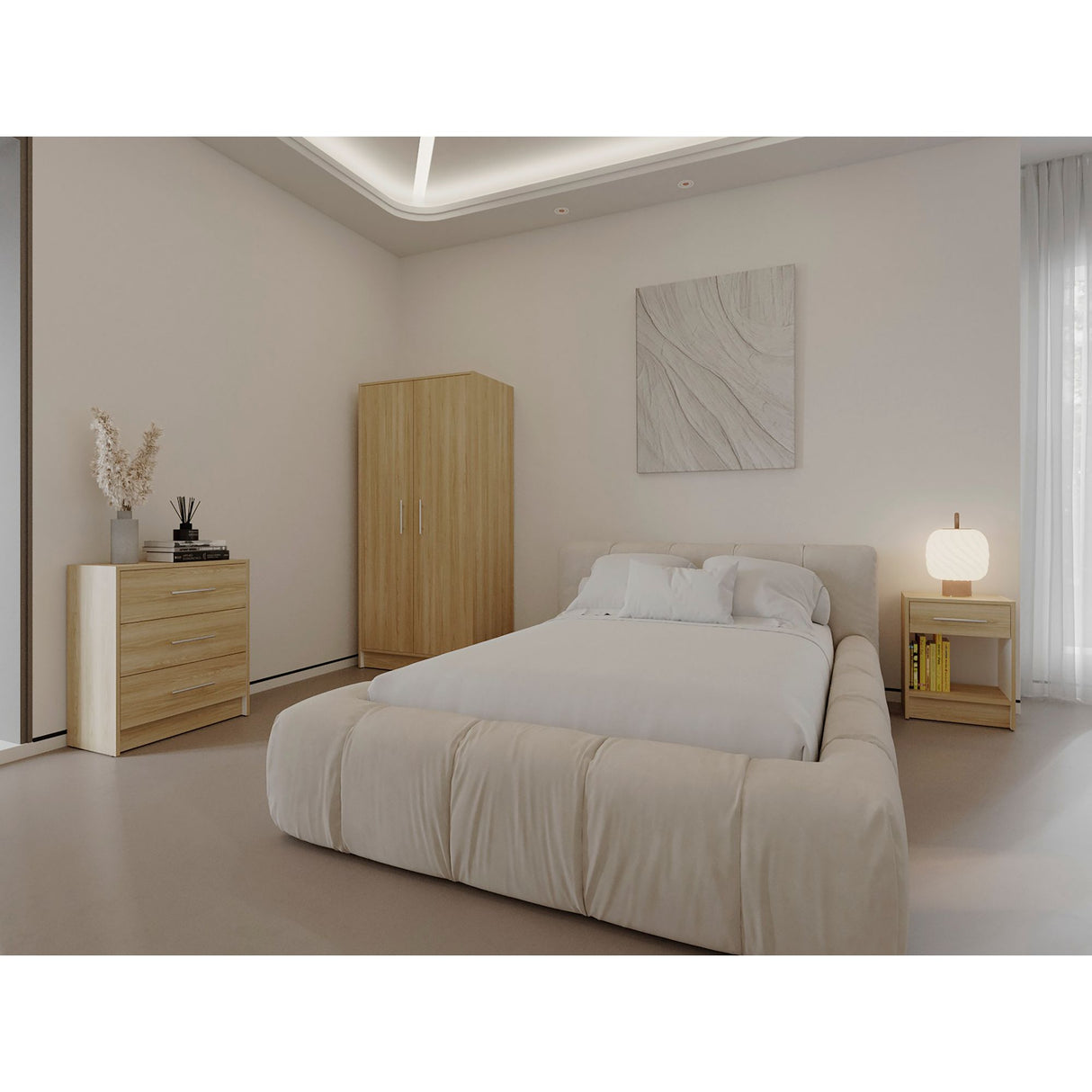 Combo Closet Francis Fresno Europeo Y Blanco 79.4x170.2cm con Cuatro Cajones y con Dos Puertas - CLOSETS | Bylmo