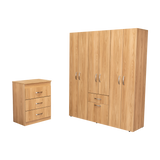 Combo Closet y Cómoda Mayer Fresno Europeo Y Blanco 141.1x164.2cm con Cuatro Cajones y con Cuatro Puertas - CLOSETS | Bylmo