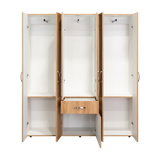 Combo Closet y Cómoda Mayer Fresno Europeo Y Blanco 141.1x164.2cm con Cuatro Cajones y con Cuatro Puertas - CLOSETS | Bylmo