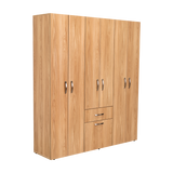 Combo Closet y Cómoda Mayer Fresno Europeo Y Blanco 141.1x164.2cm con Cuatro Cajones y con Cuatro Puertas - CLOSETS | Bylmo