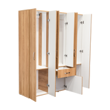 Combo Closet y Cómoda Mayer Fresno Europeo Y Blanco 141.1x164.2cm con Cuatro Cajones y con Cuatro Puertas - CLOSETS | Bylmo