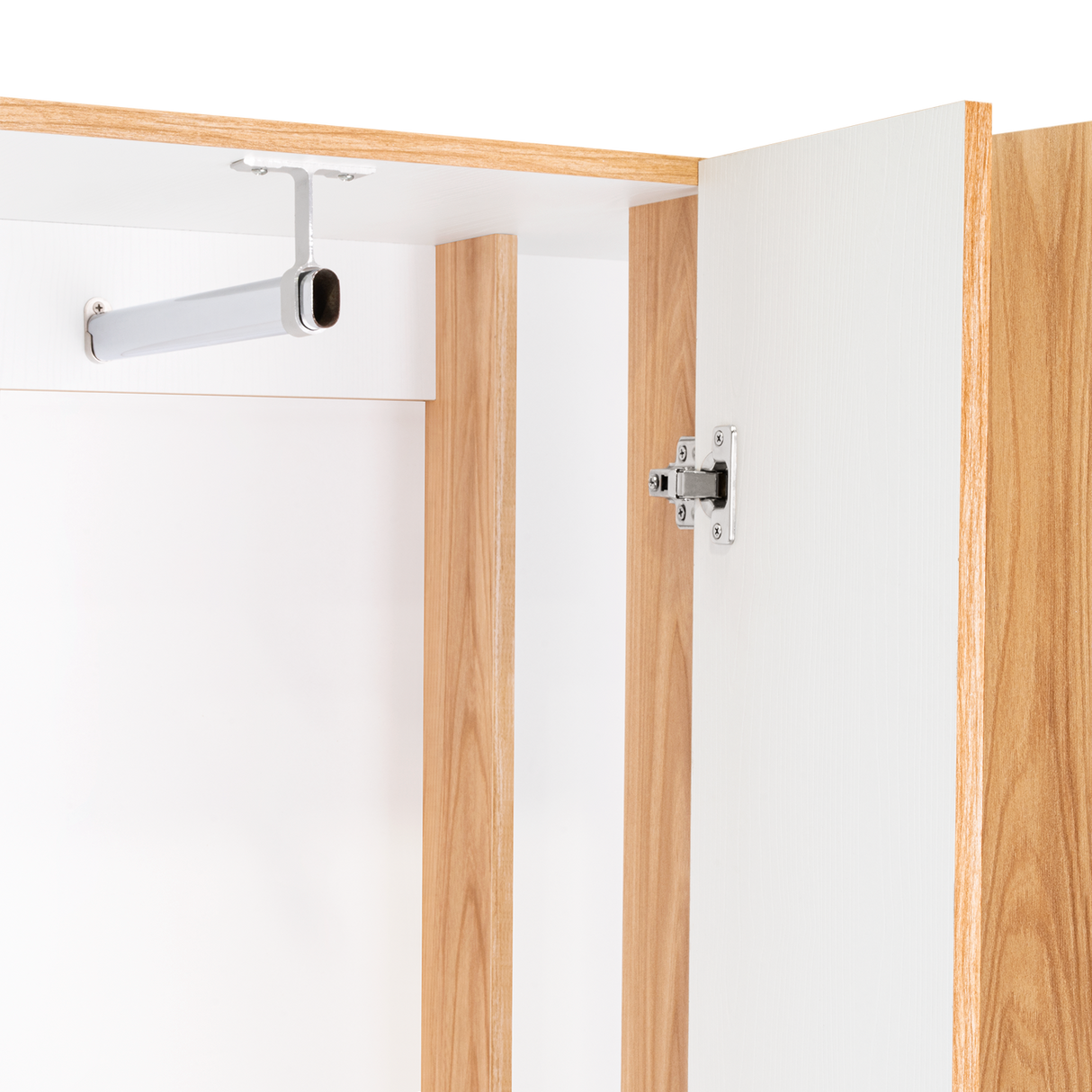 Combo Closet y Cómoda Mayer Fresno Europeo Y Blanco 141.1x164.2cm con Cuatro Cajones y con Cuatro Puertas - CLOSETS | Bylmo