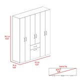 Combo Closet y Cómoda Mayer Fresno Europeo Y Blanco 141.1x164.2cm con Cuatro Cajones y con Cuatro Puertas - CLOSETS | Bylmo
