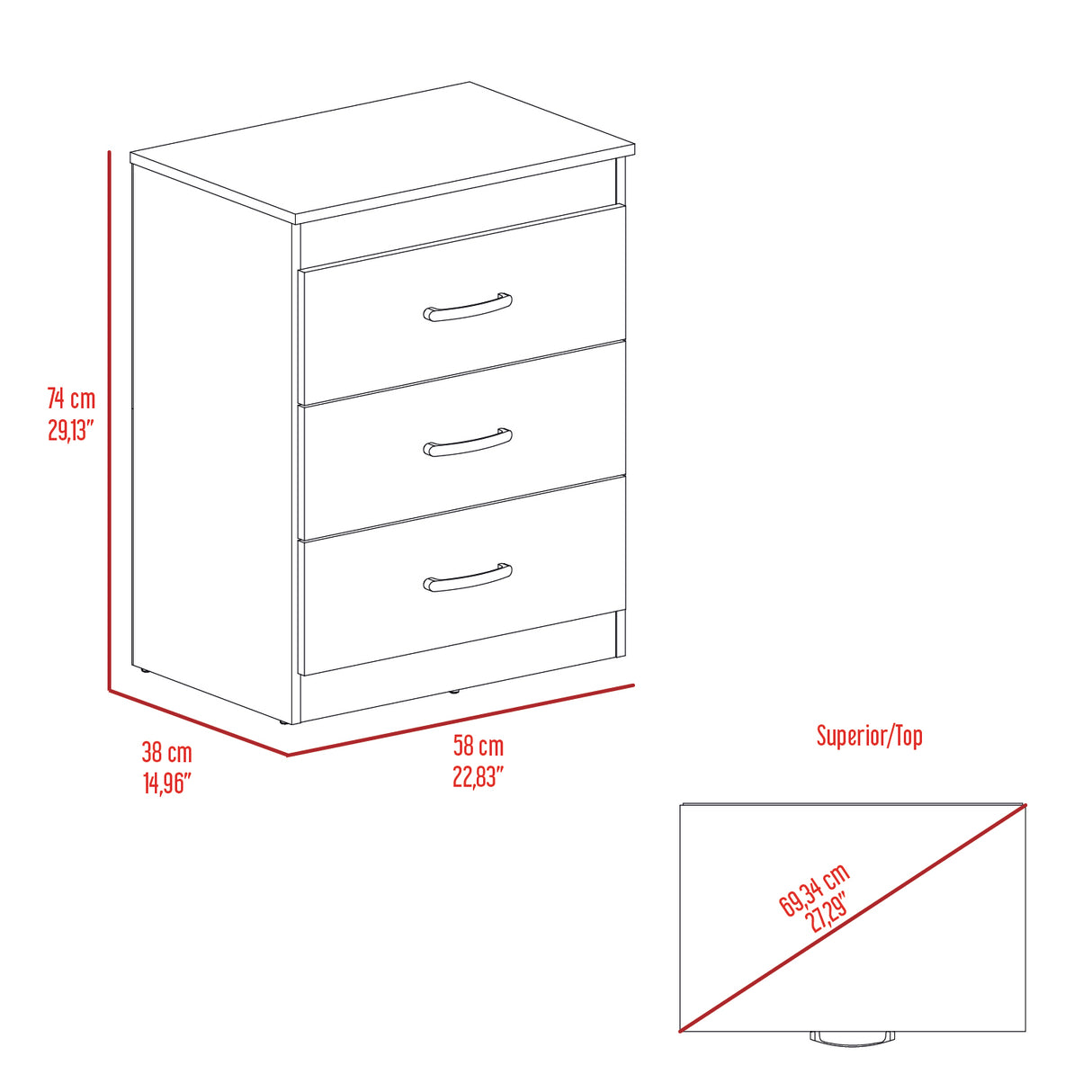 Combo Closet y Cómoda Mayer Fresno Europeo Y Blanco 141.1x164.2cm con Cuatro Cajones y con Cuatro Puertas - CLOSETS | Bylmo