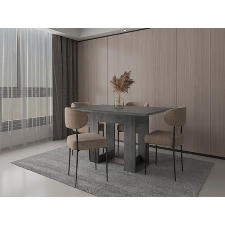 Comedor Volterra Roble Gris 120x74cm Rectangular de Cuatro Puestos sin Sillas - COMEDORES | Bylmo