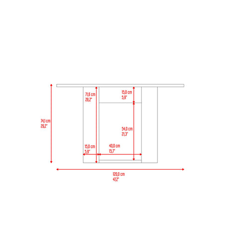 Comedor Volterra Roble Gris 120x74cm Rectangular de Cuatro Puestos sin Sillas - COMEDORES | Bylmo