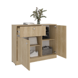 Cómoda Praga Fresno 100x80cm de Dos Hileras con Un Cajón - CAJONERAS Y COMODAS | Bylmo