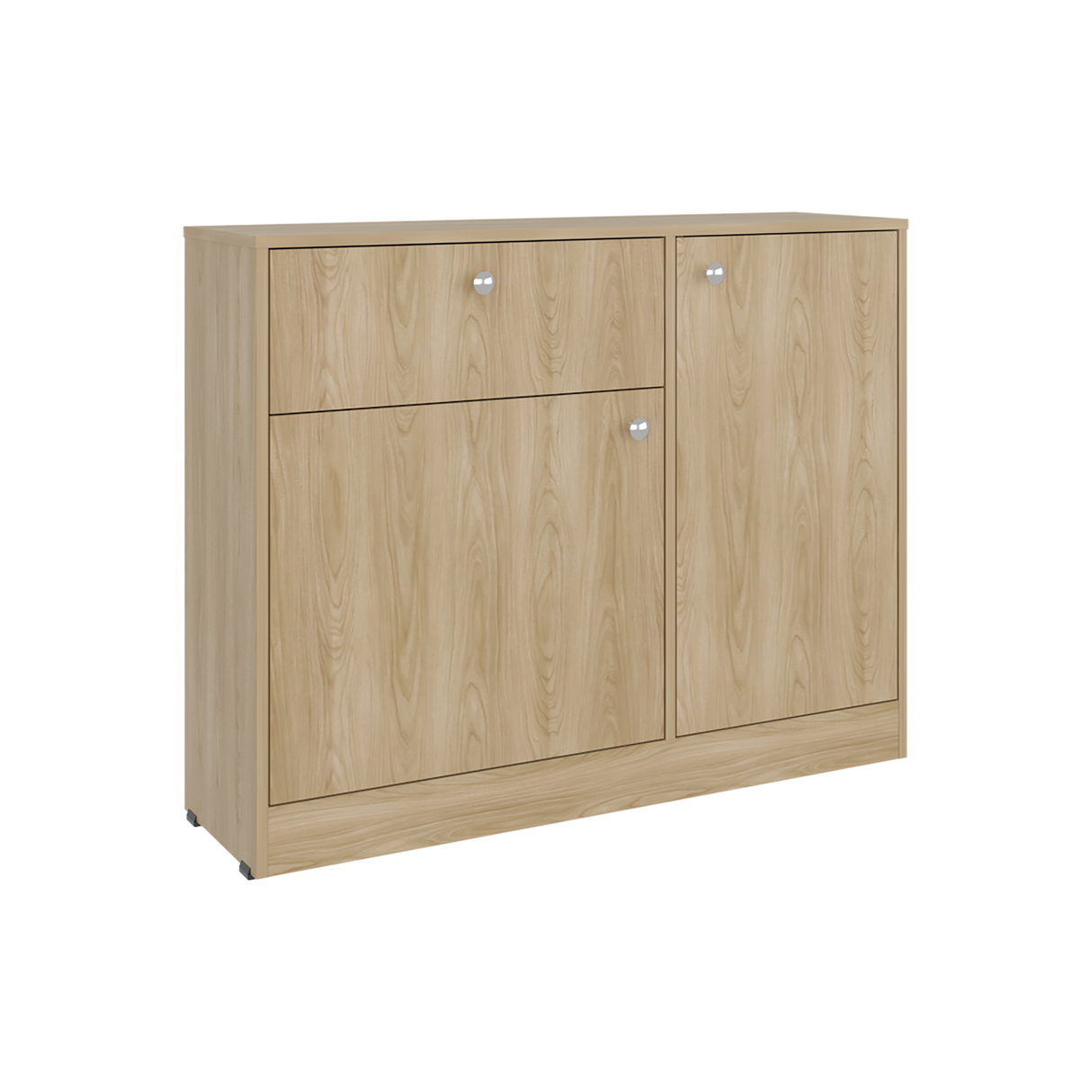 Cómoda Praga Fresno 100x80cm de Dos Hileras con Un Cajón - CAJONERAS Y COMODAS | Bylmo