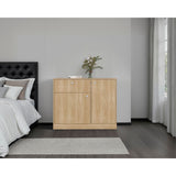 Cómoda Praga Fresno 100x80cm de Dos Hileras con Un Cajón - CAJONERAS Y COMODAS | Bylmo