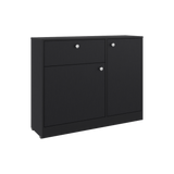 Cómoda Praga Wengue 100x80cm de Dos Hileras con Un Cajón - CAJONERAS Y COMODAS | Bylmo