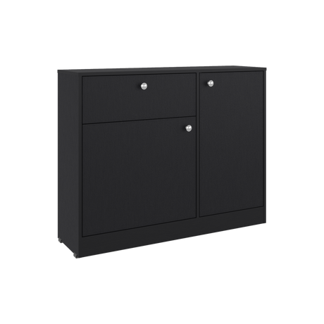 Cómoda Praga Wengue 100x80cm de Dos Hileras con Un Cajón - CAJONERAS Y COMODAS | Bylmo