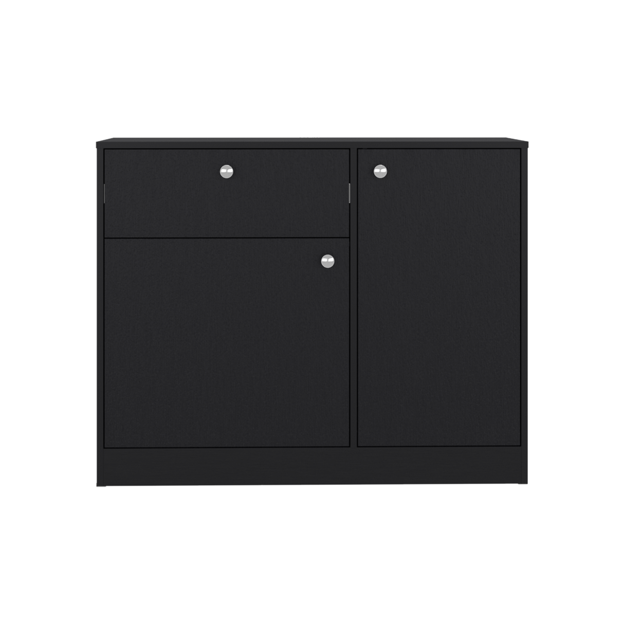 Cómoda Praga Wengue 100x80cm de Dos Hileras con Un Cajón - CAJONERAS Y COMODAS | Bylmo