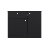Cómoda Praga Wengue 100x80cm de Dos Hileras con Un Cajón - CAJONERAS Y COMODAS | Bylmo