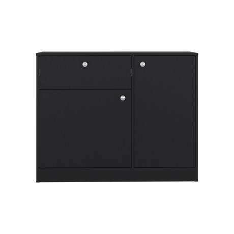 Cómoda Praga Wengue 100x80cm de Dos Hileras con Un Cajón - CAJONERAS Y COMODAS | Bylmo