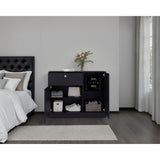 Cómoda Praga Wengue 100x80cm de Dos Hileras con Un Cajón - CAJONERAS Y COMODAS | Bylmo