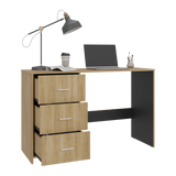 Escritorio Eco Wengue 120.8x76.2cm con Tres Cajones y con Archivador - ESCRITORIOS | Bylmo