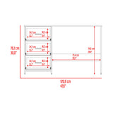 Escritorio Eco Wengue 120.8x76.2cm con Tres Cajones y con Archivador - ESCRITORIOS | Bylmo
