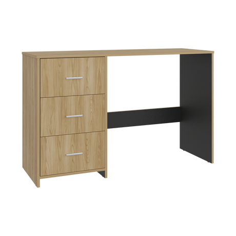 Escritorio Eco Wengue 120.8x76.2cm con Tres Cajones y con Archivador - ESCRITORIOS | Bylmo